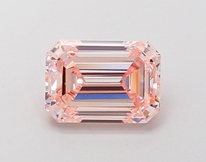 Diamant rose intense fantaisie taille émeraude de 1,66 carat, CVD, clarté VS1, polissage excellent, pierre cultivée en laboratoire, pour bijoux sur mesure - Product Image 6