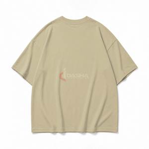 T-shirt décontracté surdimensionné personnalisé pour homme 2026, broderie longue, motif uni, design vierge, poids lourd, vente en gros OEM, faible coût - Product Image 2
