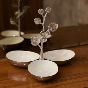 Tazón de Madera Premium Hecho a Mano con Borde Metálico, Tazón de Lujo para Servir y para Ensaladas, para Cocina y Comedor - Product Image 6