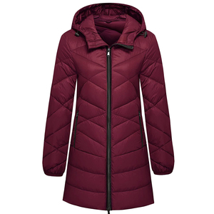 Veste d'hiver matelassée pour femme, parka longue et épaisse, avec capuche, veste d'hiver rembourrée pour femme - Product Image 4