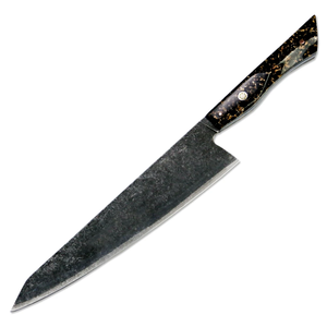 มีดเชฟเหล็กกล้าคาร์บอนฟอร์จด้วยมือ รุ่นพรีเมียม LEGACY BLADES  ผิวขัดเงาสูง ด้ามจับเรซิ่นตามหลักสรีรศาสตร์  แบบฟูลแทง ใช้ได้ทั้งมือซ้ายและขวา - Product Image 1
