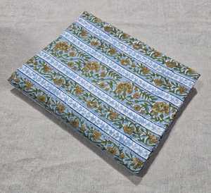 Tela de algodón elegante con estampado en bloque, ecológica, reutilizable, con estampado floral personalizado, tela estampada a mano, proveedor de pedidos al por mayor. - Product Image 3