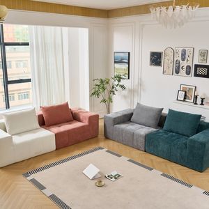 Divano Moderno Minimalista Stile Schneier con 2 Cuscini, Verde, per Soggiorno o Ufficio - Product Image 3