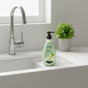 Savon liquide pour les mains JABON EN CREMA Manzanita 500ml, désinfectant pour les mains de qualité supérieure, ingrédients hydratants à base de fruits, sans produits chimiques, lavage des mains - Product Image 3