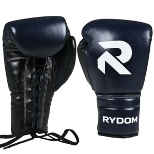 Gants de boxe en cuir RYDOM avec fermeture auto-agrippante, sangle de poignet réglable, évacuation de l'humidité, respirants, doigts entiers, pour adultes de 14 ans et plus - Product Image 4