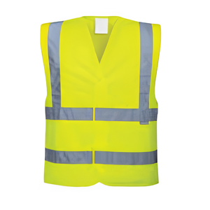 Chaleco de Seguridad Reflectante de Alta Visibilidad, Poliéster, Negro, Amarillo, Naranja, Verde, Azul, Bolsillos, Logotipo Personalizado, Unisex - Product Image 1