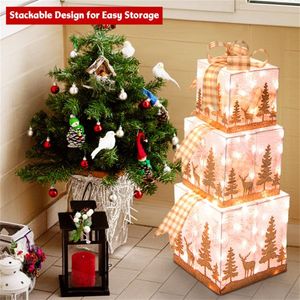 Set di 3 Scatole Regalo Luminose per Decorazioni Natalizie e Feste - Product Image 6