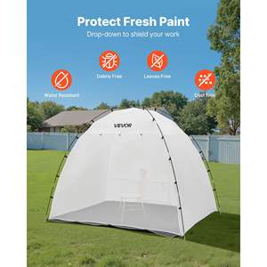 Portable 91.7 X 67.7 X 74.8 Inch Oxford Spray Painting Tent Station Built-in Floor Mesh Screen <b>Large</b> Space Booth <b>Cupboard</b> - Product Image 5