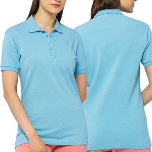 เสื้อโปโลผู้หญิงสำหรับตีกอล์ฟ น้ำหนักเบา ออกแบบได้ตามต้องการ แขนสั้น แห้งเร็ว ติดกระดุม 4 เม็ด - Product Image 3