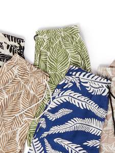 Pantalones cortos estampados para hombre con estampado de palmeras, cintura elástica con cordón, estilo tropical, playero, informal, para vacaciones, coloridos, camisa blanca, para hombre, verano - Product Image 5