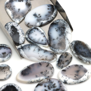 Wholesale Genuine Natural Dendrite Opal Cabochon 925 <b>Silver</b> Ring Pendant Healing Crystal Loose Gemstone Jewelry - Product Image 5