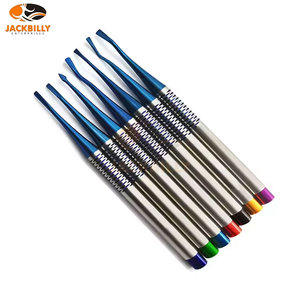 Kit d'élévateurs luxateurs dentaires PDL à pointe micro-serrillée, en acier inoxydable bleu, pour extraction dentaire, instrument chirurgical de qualité supérieure - Product Image 3
