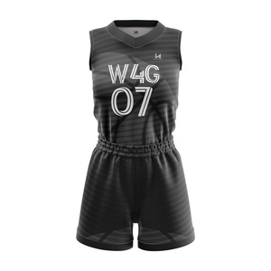 Conjunto de Uniforme de Baloncesto W4G, Cuello en V, Sin Mangas, Sublimado Personalizado, Absorbente de Humedad, 100% Poliéster, Ropa de Baloncesto Unisex para Adultos - Product Image 2
