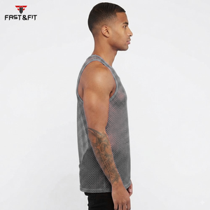 Factory Price Breathable Plain Dyed <b>Men</b> Sports Mesh Sleeveless Mesh <b>Singlets</b> <b>for</b> <b>Men</b> Transparent Vest <b>for</b> Sale - Product Image 3