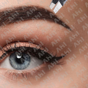 Pince à épiler professionnelle AHI de luxe en acier inoxydable réutilisable, à pointe inclinée, pour l'épilation, le soin du visage et la beauté - Product Image 5
