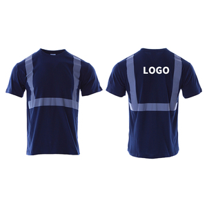 <b>Hi</b> <b>Vis</b> Construction Short Sleeve Winter Workwear Reflective Safety Top T-<b>Shirt</b> with Reflective Tape Security Work Wear <b>Shirt</b> - Product Image 1