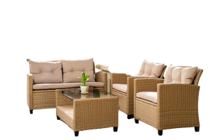Juego de Muebles de Jardín de Mimbre Sintético para Exteriores, Empacado en Caja de Cartón, Venta al Por Mayor, Producto de Primera Calidad, Envío Rápido, Hecho en Vietnam - Product Image 2