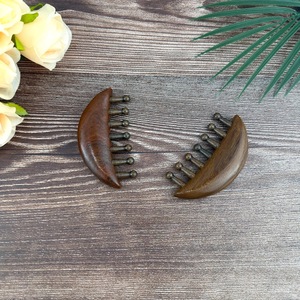 Masseur facial Gua Sha en bois rustique écologique avec artisanat en bois d'acacia massif pour la relaxation musculaire - Cadeau du Nouvel An - Product Image 4