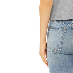 Camiseta sin mangas para mujer, mezcla de algodón y spandex, transpirable, de secado rápido, ecológica, para uso casual. - Product Image 4
