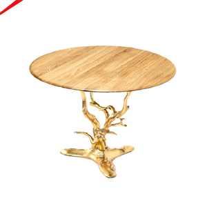 Support à gâteau de qualité supérieure en aluminium plaqué or de haute qualité, design unique, centre de table de luxe - Product Image 2