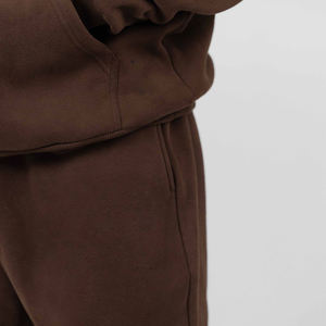 Sweat-shirt à capuche zippé pour homme avec poignets contrastants et extrémités de manches accentuées, manches longues, style streetwear, 100% coton, vente en gros - Product Image 3