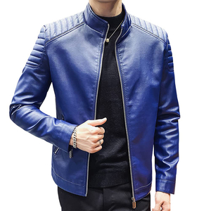 Veste en cuir véritable pour homme, style motard, fermeture éclair, coupe slim, avec poches zippées, logo personnalisé OEM, vêtements d'extérieur pour l'hiver - Product Image 3
