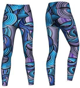 Pantalones y Leggings de Yoga Casuales de Invierno de Cintura Alta, Antibacterianos, de Spandex/Nylon, con Bolsillos, Impresión Digital Personalizada, Venta al Por Mayor - Product Image 1