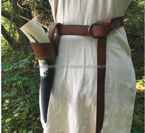 เข็มขัดมีเขาสำหรับดื่มสไตล์ทะเลและนางฟ้าเป็นมิตรกับสิ่งแวดล้อมงานหัตถกรรมเครื่องหนังขัดเงาแกะสลักผลิตภัณฑ์งานฝีมือจากธรรมชาติ - Product Image 3