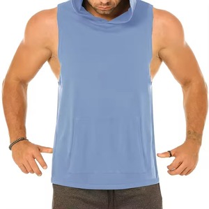 Camiseta sin mangas para hombre, cuello en V, de alta calidad, transpirable, de secado rápido, cómoda, para adultos, venta al por mayor, 100% fitness. - Product Image 2