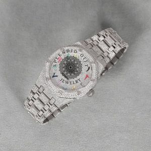 Splendid Gift Jewelry Diamond <b>Watch</b> <b>Case</b> 28mm Sapphire Crystal ETA Quartz Movement Moissanite Band Unisex Luxe Antique Style 10m - Product Image 6