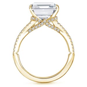 Bague en or de style diamant, pierre scintillante, bague de fiançailles, bague de mariage, bijoux pour femmes - Product Image 4