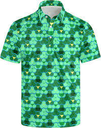 Polo para hombre, ligero, corte ajustado, estampado digital, tejido de punto de secado rápido, top de verano que absorbe la humedad - Product Image 3