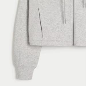 Sudadera con Capucha Corta de Algodón Grueso de Alta Calidad para Mujer, con Cierre Completo, para Gimnasio, Deportes y Uso Casual, con Diseño Personalizado - Product Image 5