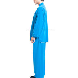 Conjuntos de Artes Marciales de Kung Fu Personalizados al por Mayor, Chaqueta de Manga Larga y Pantalones 100% Algodón, Ropa Tradicional China para Hombre - Product Image 4