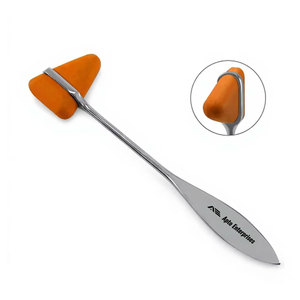 Marteau de réflexes neurologique Orange de 7,5 pouces, instrument médical chirurgical en acier inoxydable de qualité allemande pour diagnostic neurologique - Product Image 1