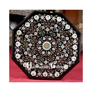 Magnifique plateau de table octogonal en marbre blanc naturel fait à la main avec une qualité supérieure, utilisé pour les tables à thé dans les hôtels - Product Image 2