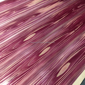 Placage de cèdre japonais teinté rouge haute pression breveté IRODORITAI VC-01-R, texture lisse, coupe en lamelles - Product Image 4