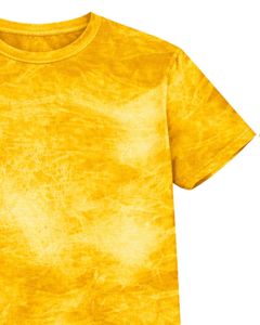 Camiseta Amarilla con Efecto Teñido para Hombre, Cuello Redondo, Manga Corta, Algodón, Estilo Casual Urbano, Lavado Vintage, Fabricante OEM Personalizado, Venta al por Mayor - Product Image 5