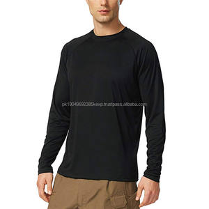 Vente en gros de t-shirts unis à manches longues pour hommes t-shirts avec logo personnalisé 100% t-shirts en tissu de coton OEM - Product Image 4