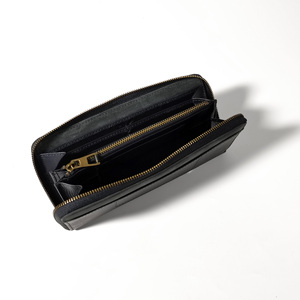 Unisex Zip Long <b>Wallet</b> High Quality Handmade Castello Genuine Vegetable Tanned Leather New Release Open Closure Polyester Lining - Product Image 4