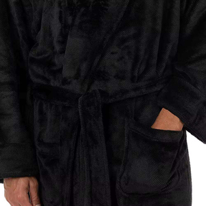 Peignoir thermique décontracté pour homme, respirant, en tissu éponge, avec manches longues et poches, en coton, logo personnalisé, qualité OEM - Product Image 6