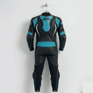 Traje de Motociclismo para Niños, Manga Larga, Cuero, Negro y Azul, Estampado 99, Resistente al Viento, para Todas las Estaciones, Equipo de Protección para Niños - Product Image 3
