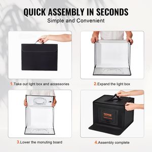 3000 regolabile-5600K temperature di colore 12 "x 12" foto Studio Light Box illuminazione a 3 colori per accessori da Studio - Product Image 6