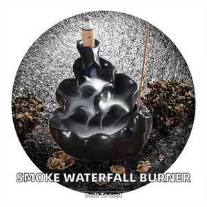 Factory Direct Sales Multiple Ornaments Black Smoke Waterfall Holder Backflow <b>Incense</b> <b>Cone</b> Ceramic Burner Anti-Odour All-Season - Product Image 2