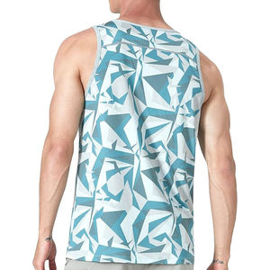 Custom Sublimation Designs Men Tank Tops Spandex/Polyester Plus Size Embroidery Quick Dry Breathable Professional <b>Running</b> Gym - Product Image 3
