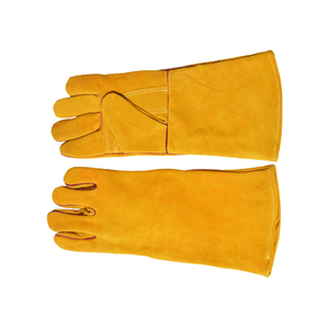 Gants de sécurité en cuir de vachette résistant à la chaleur pour la soudure, gants de travail industriels robustes avec protection de la paume - Product Image 1