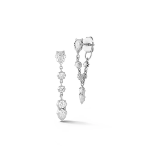 Posey Loop Diamond Earrings Set Poppy Loop Earrings <b>Large</b> Lab Grown <b>Hoop</b> Earrings, Minimalist Gold <b>Hoop</b> Set, Bridal Jewelry Gift - Product Image 3