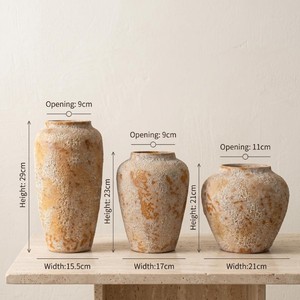 Matte Finish Tabletop Decor 8-16 Inches Customizable Wholesale Handmade <b>Ceramic</b> <b>Vases</b> Wabi Sabi Style - Product Image 5