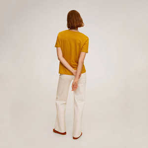 Mustard <b>Yellow</b> <b>Plain</b> <b>T</b> <b>Shirt</b> Unisex Soft Cotton Casual Half Sleeve Crew Neck Daily Wear Basic Tee - Product Image 5