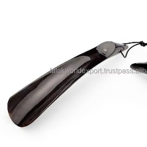 Calzador de cuerno de búfalo y buey auténtico hecho a mano, de la mejor calidad y lujo, con correa de cuero, a precio mayorista. - Product Image 5